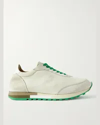 The Row Sneakers in mesh con finiture in camoscio Owen Neutri