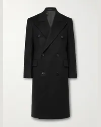 Burberry Cappotto doppiopetto in feltro di cashmere Nero