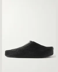 Marni Slipper in cavallino Fussbett Nero