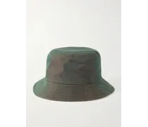Burberry Cappello da pescatore reversibile in twill di cotone con logo ricamato Verde