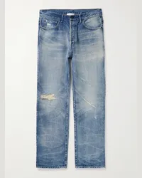 John Elliott + Co Jeans a gamba dritta effetto consumato Wyatt Blu