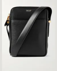 Tom Ford Borsa a tracolla in pelle pieno fiore Nero