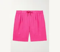 Shorts a gamba dritta in lino con coulisse Dorset