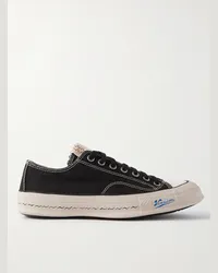 Visvim Sneakers in tela con finiture in pelle Skagway Nero