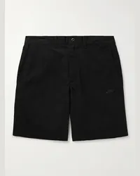 Nike Shorts a gamba dritta in tela di cotone con logo ricamato Club Nero