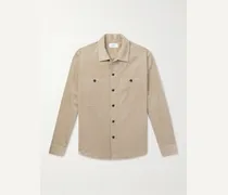 Overshirt in velluto a coste di cotone e cashmere