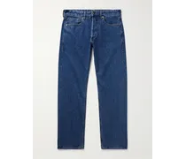 Jeans slim-fit a gamba dritta in denim cimosato