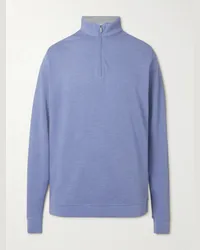 Peter Millar Pullover in misto cotone con mezza zip Crown Comfort Viola