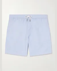 MR P. Shorts da mare medi a gamba dritta Blu