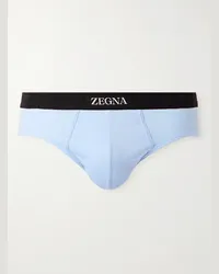 Ermenegildo Zegna Slip in misto cotone e modal a coste Blu