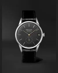 NOMOS Glashütte Orologio automatico 41 mm in acciaio inossidabile con cinturino in pelle Orion Neomatik, N. rif. 366 Nero