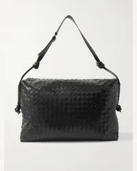 Bottega Veneta Borsone in pelle con motivo Intrecciato Nero