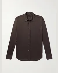 Tom Ford Camicia in seta Marrone