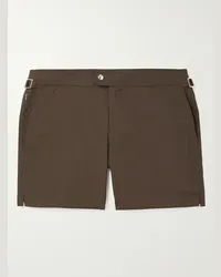 Tom Ford Shorts da mare slim-fit corti Marrone