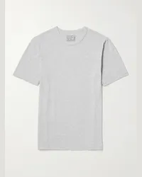 Faherty T-shirt in jersey di cotone biologico Sunwashed Grigio