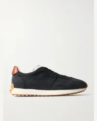 TOD'S Sneakers in nubuck con finiture in pelle Blu