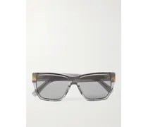 Dunhill Occhiali da sole in acetato con montatura D-frame Grigio