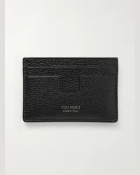 Tom Ford Portacarte in pelle pieno fiore Nero