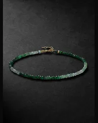 JIA JIA Bracciale in oro con perline di smeraldi Verde