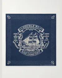 RRL Foulard in cotone stampato Blu