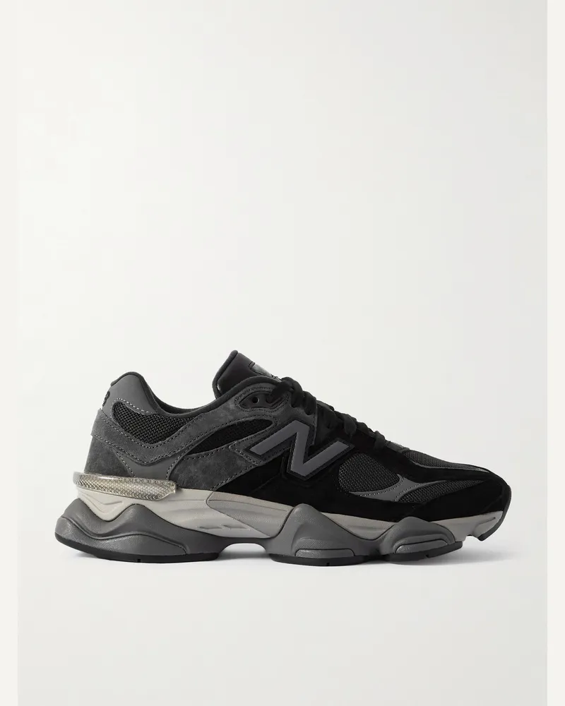 New Balance Sneakers in camoscio, pelle e mesh 9060 Nero
