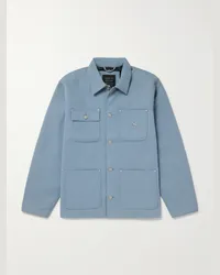 Carhartt WIP Overshirt in tessuto scamosciato Michigan Blu