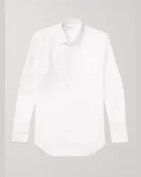 Loro Piana Camicia in lino fiammato André Bianco