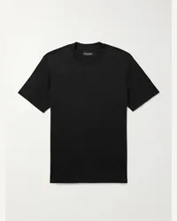 Loro Piana T-shirt in jersey di cotone Nero