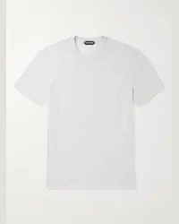 Tom Ford T-shirt in jersey di misto cotone Grigio