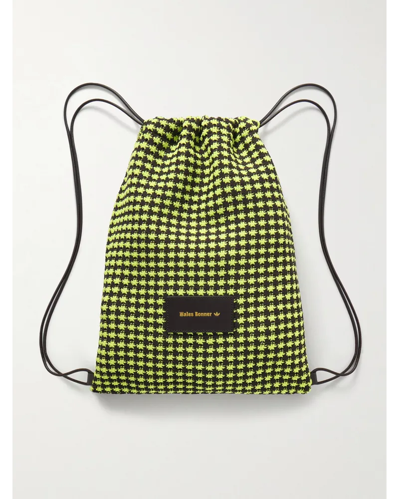 adidas Wales Bonner Zaino in crochet con finiture in materiale sintetico e coulisse Verde