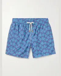 Hartford Shorts da mare medi a gamba dritta stampati Blu