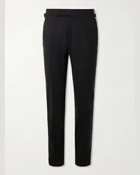 Tom Ford Pantaloni slim-fit in misto lana Shelton Nero