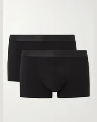 Sunspel Two-Pack Stretch-Cotton Boxer Briefs Nero