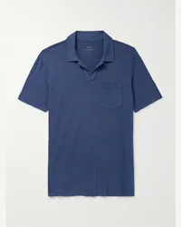 Altea Polo in misto cotone e lino Dennis Blu