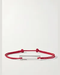 Le Gramme Bracciale in cordoncino e argento sterling 1.7g Rosso