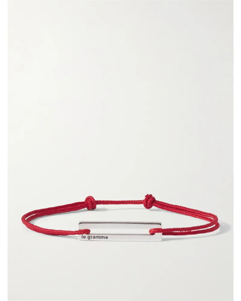 Le Gramme Bracciale in cordoncino e argento sterling 1.7g Rosso