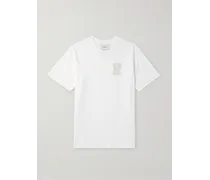 T-shirt in jersey di cotone biologico con stampa Tennis Pastelle
