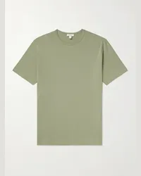 Sunspel T-shirt slim-fit in jersey di cotone Verde