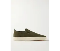 Sneakers slip-on in camoscio