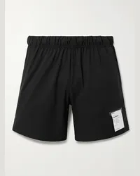 Satisfy Shorts a gamba dritta in PeaceShell™ con logo applicato Nero