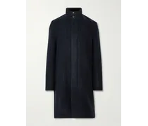 Cappotto in feltro di lana vergine con fodera removibile in shearling