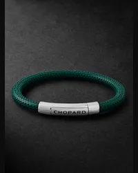 Chopard Bracciale in metallo argentato e gomma Classic Racing Verde