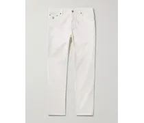 Jeans slim-fit a gamba dritta con logo ricamato
