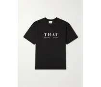 T-shirt in jersey di cotone con logo T.H.A.T