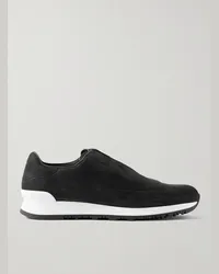 John Lobb Sneakers slip-on in nubuck Lift Nero