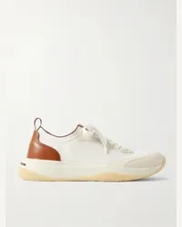 Loro Piana Sneakers in lana Wish® con finiture in pelle 410 LP Walk Bianco