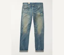 Jeans slim-fit in denim cimosato effetto invecchiato Ridgway