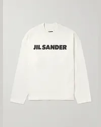 Jil Sander Maglia in jersey di cotone con logo Neutri