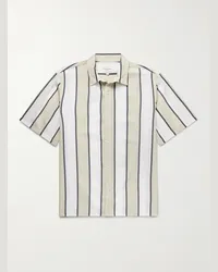 Club Monaco Camicia in misto lyocell e cotone a righe Neutri