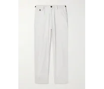 Pantaloni chino a gamba dritta in misto cotone con pinces